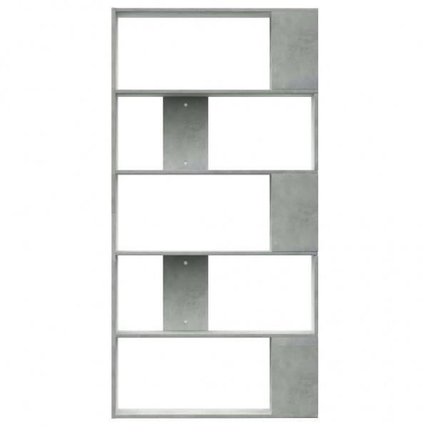 Estantería madera contrachapada gris hormigón 80x24x159cm M 5