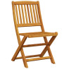 Set de comedor de jardín plegable 5 pzas madera maciza acacia 5