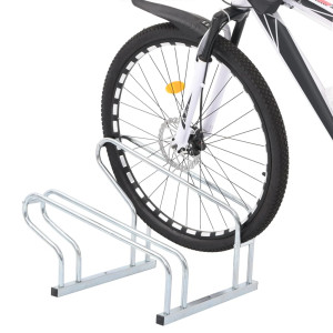 Suporte independente para 2 bicicletas aço galvanizado H