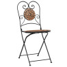 Cadeiras de bistrô dobráveis 2 pcs cerâmica terracotta 4