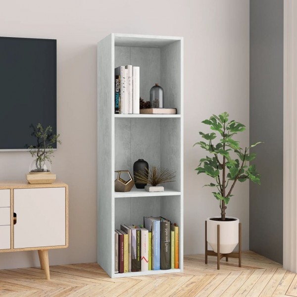 Estantería libros/mueble TV contrachapada hormigón 36x30x114cm D