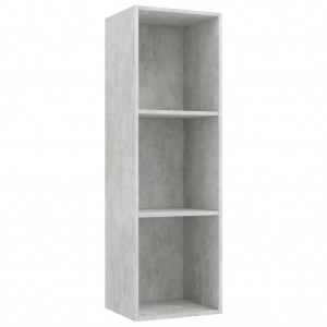 Estantería libros/mueble TV contrachapada hormigón 36x30x114cm H