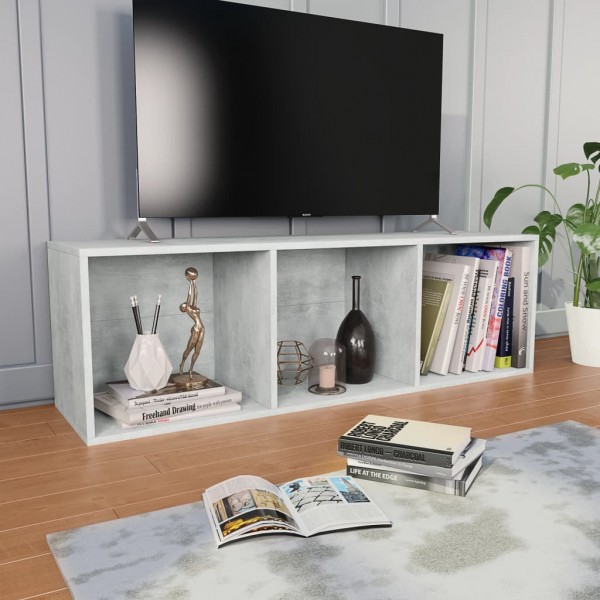 Estantería libros/mueble TV contrachapada hormigón 36x30x114cm M 4