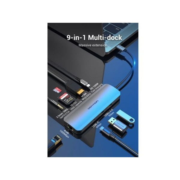 Docking Vention USB Type-C TOMHB cinza M 2