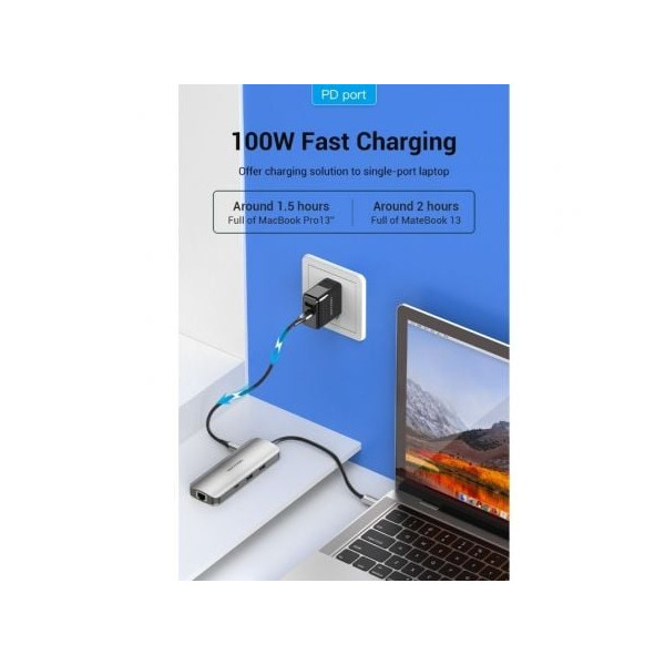 Docking Vention USB Type-C TOMHB cinza M 3