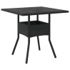 Set comedor jardín 3 pzas cojines ratán sintético vidrio negro 4