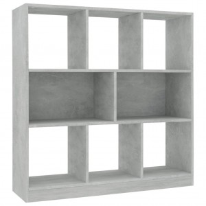 Estantería librería contrachapada gris hormigón 97.5x29.5x100cm H