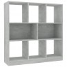 Estantería librería contrachapada gris hormigón 97.5x29.5x100cm 2