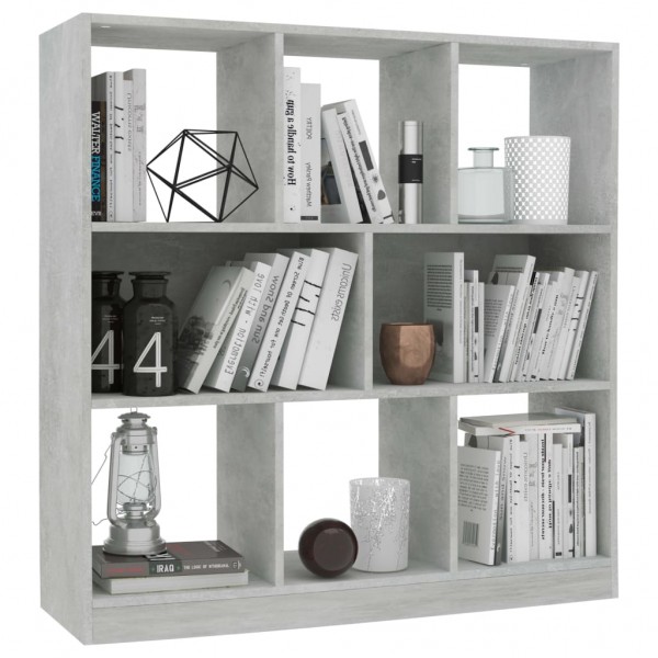 Estantería librería contrachapada gris hormigón 97.5x29.5x100cm M 3