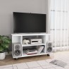 Mueble de TV con ruedas madera contrachapada blanco 80x40x40 cm 1
