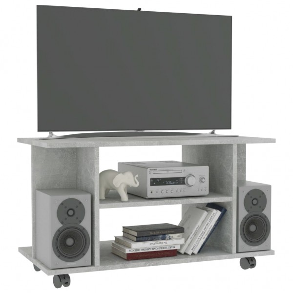 Móvel de TV com rodas 80x40x45cm deriv.madeira cinzento cimento M 3