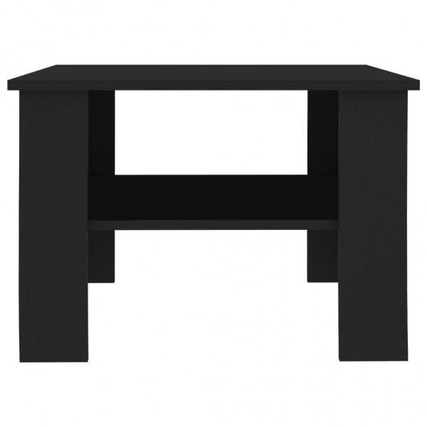 Mesa de centro madera contrachapada negro 60x60x42 cm M 4