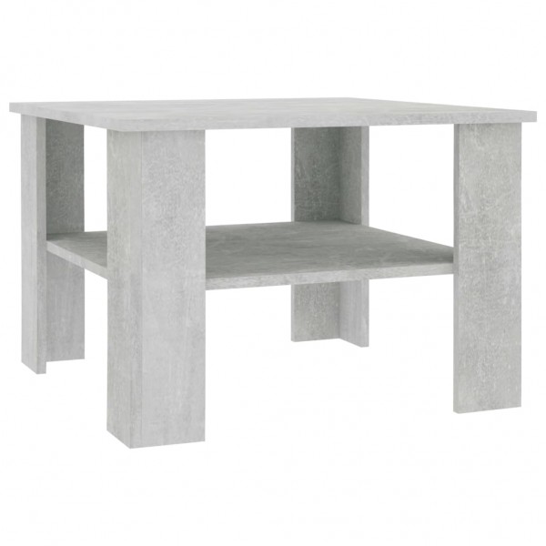 Mesa de centro madera contrachapada gris hormigón 60x60x42 cm M 3