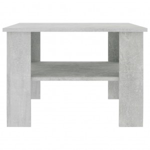 Mesa de centro madera contrachapada gris hormigón 60x60x42 cm H