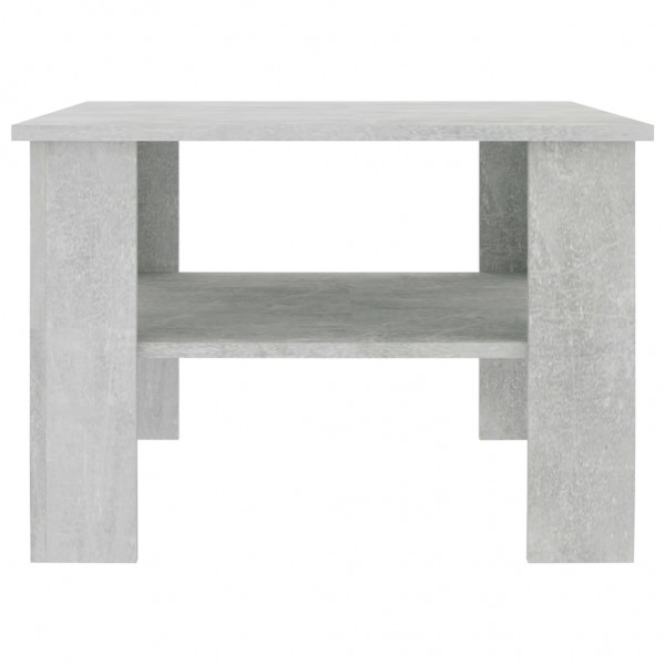Mesa de centro madera contrachapada gris hormigón 60x60x42 cm M 2