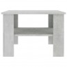 Mesa de centro madera contrachapada gris hormigón 60x60x42 cm 2