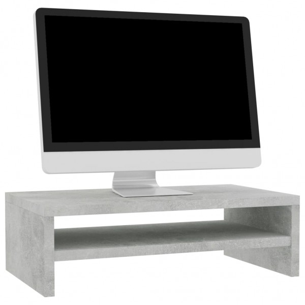 Soporte para pantalla de aglomerado gris hormigón 42x24x13 cm M 3