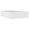 Estrutura de cama 135x190 cm derivados de madeira branco 2