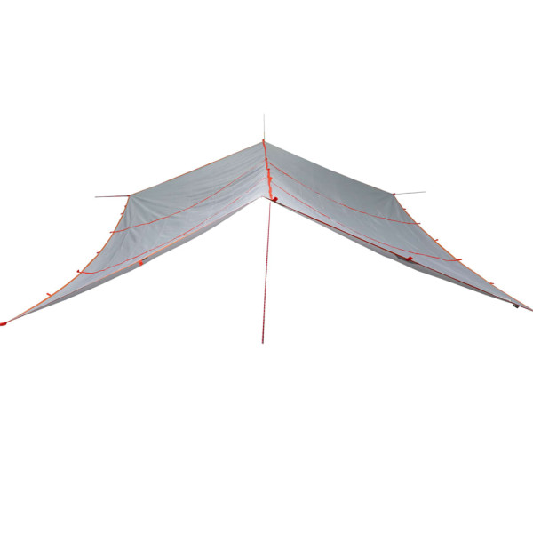 Lona de camping impermeable gris y naranja 420x440 cm M 3