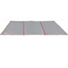 Lona de camping impermeable gris y naranja 420x440 cm 4