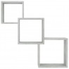 Estante pared de cubo contrachapada gris hormigón 68x15x27cm 4