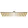 Cabezal ducha efecto lluvia acero inox cuadrado dorado 40x30cm 1