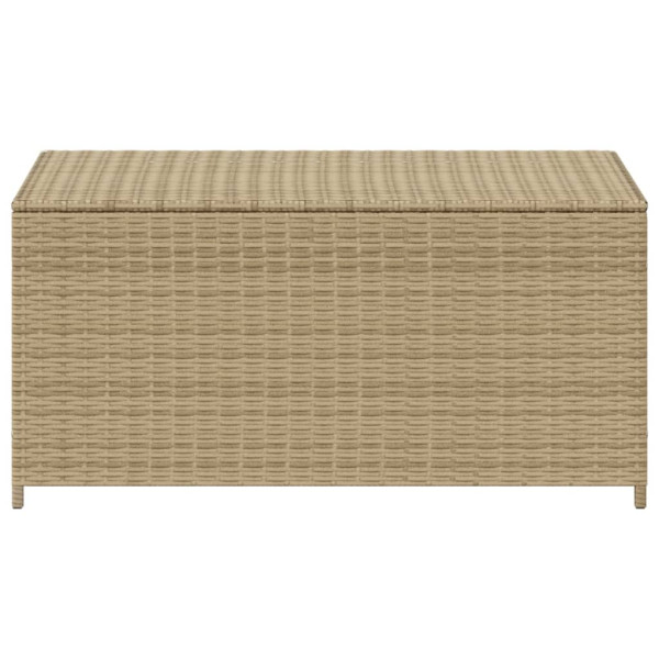 Caja de almacenaje de jardín ratán sintético beige mezcla 190L M 4
