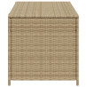 Caja de almacenaje de jardín ratán sintético beige mezcla 190L 5