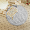 Alfombra de exterior PP gris Ø120 cm 1