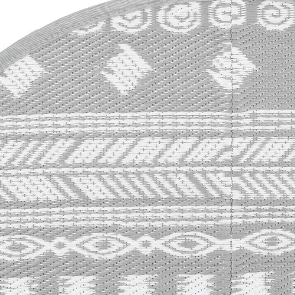 Alfombra de exterior PP gris Ø120 cm M 4