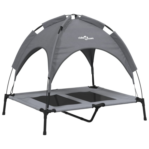 Cama para perros con dosel antracita tela oxford y acero M 2