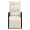 Sillones reclinable jardín cojines 2 uds ratán sintético negro 4