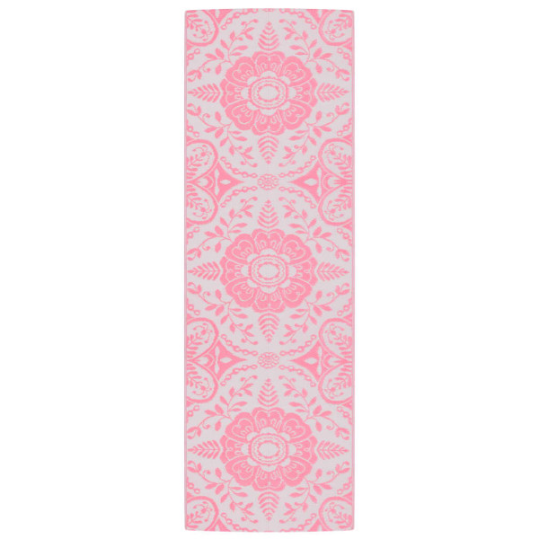 Alfombra de exterior PP rosa 80x250 cm M 2