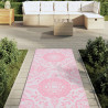 Alfombra de exterior PP rosa 80x250 cm 3