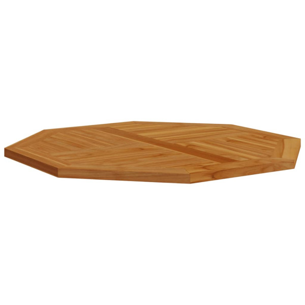 Tablero de mesa octogonal de madera maciza de teca 90x90x2.5 cm M 4