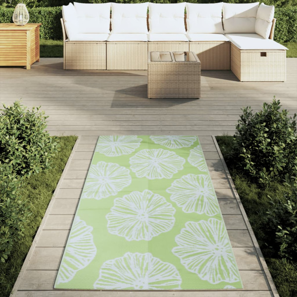 Alfombra de exterior PP verde 80x150 cm M 3