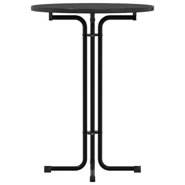 Mesa de jantar Ø80x110 cm derivados de madeira e aço preto M 4