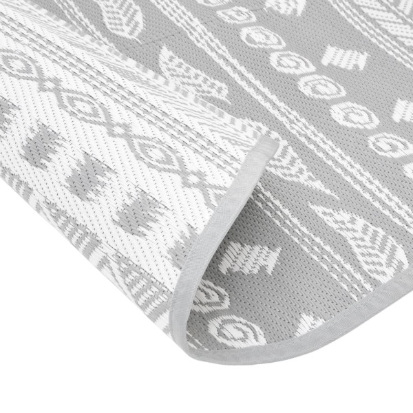 Alfombra de exterior PP gris Ø200 cm M 5