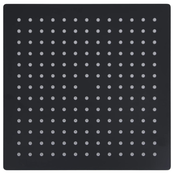 Cabeça de chuveiro quadrada 25x25 cm aço inoxidável preto M 2
