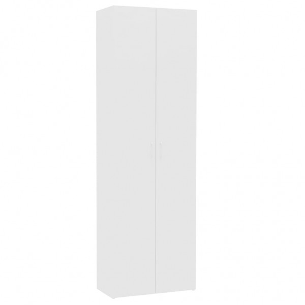 Armario de oficina de madera contrachapada blanco 60x32x190 cm M 2