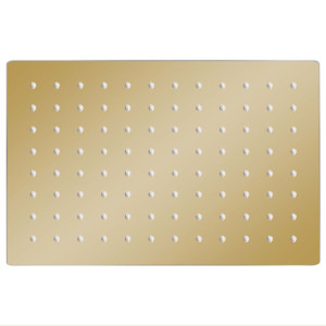 Cabeça de chuveiro retangular 30x20 cm aço inoxidável dourado H