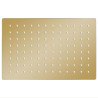 Cabezal ducha efecto lluvia acero inox cuadrado dorado 30x20cm 2