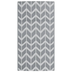 Alfombra de exterior PP gris 80x150 cm H