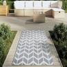 Alfombra de exterior PP gris 80x150 cm 3