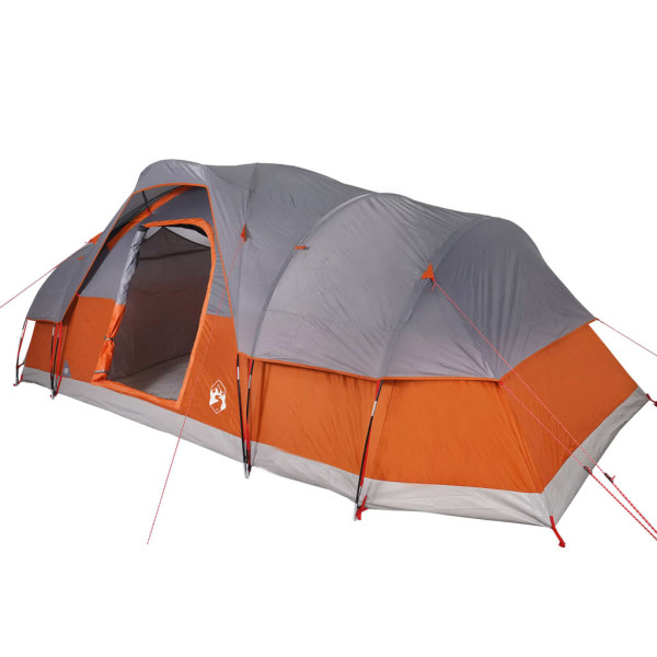 Tenda familiar cúpula para 11 pessoas impermeável cinza/laranja M 5