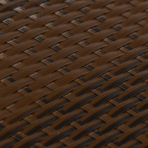Toldo de varanda em rattan sintético castanho e preto 300x100 cm M 5