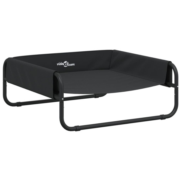 Cama elevada para perros tela oxford y acero gris antracita M 2