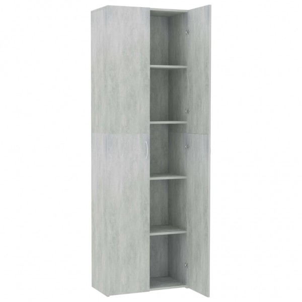 Armario de oficina de contrachapado gris hormigón 60x32x190 cm M 2