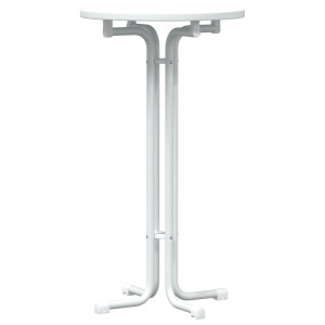 Mesa de jantar Ø60x110 cm derivados de madeira e aço branco H