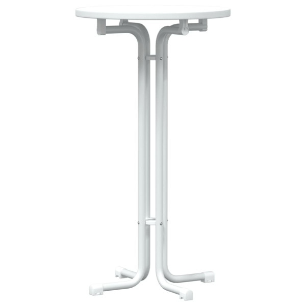 Mesa de jantar Ø60x110 cm derivados de madeira e aço branco M 2